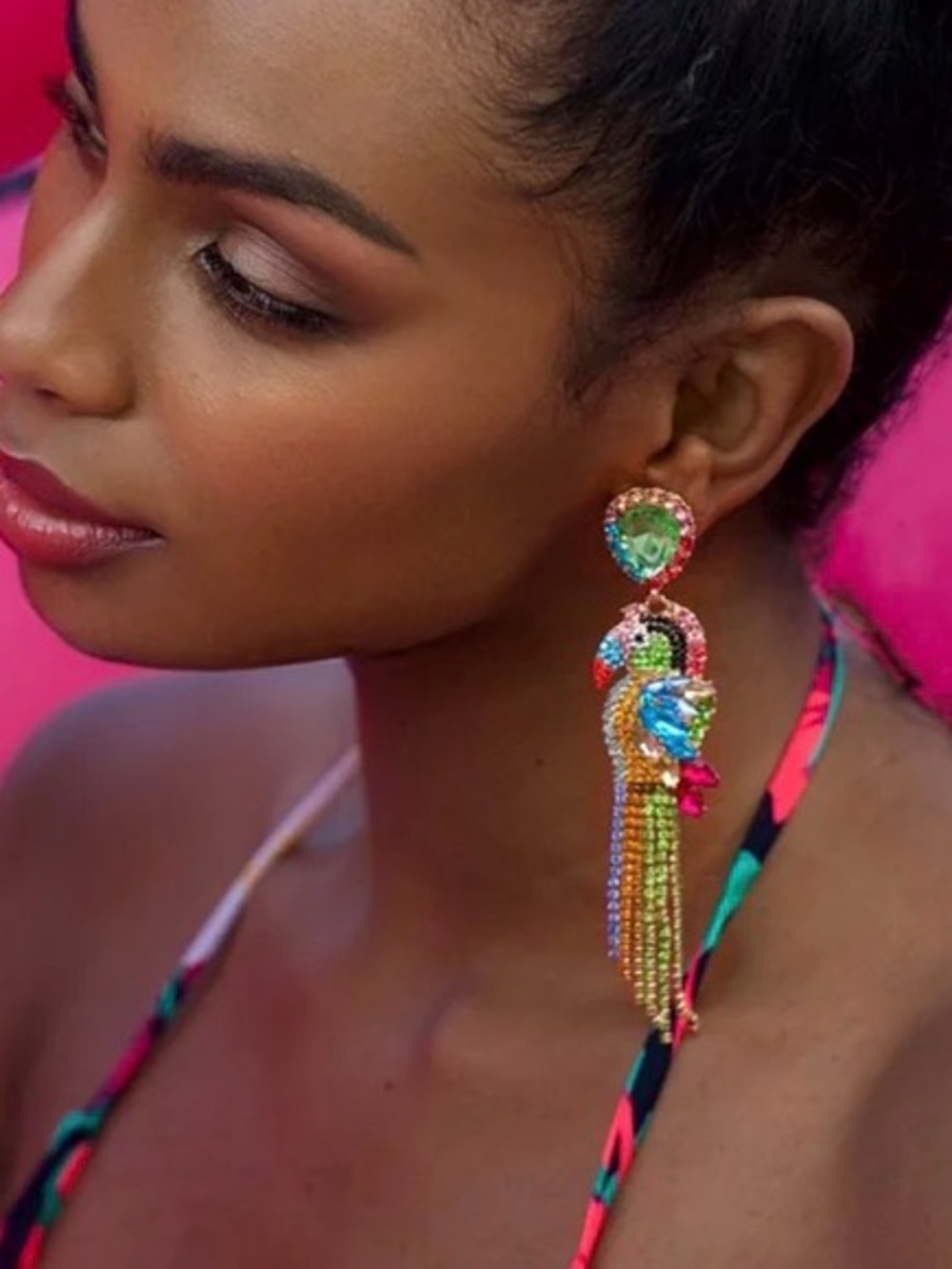 New Natasha PARROT JUNGLE earrings - Picture 5 of 17